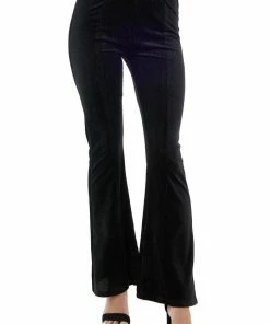 Umgee Black Directional Stripe Corduroy Bell Bottoms 11 Umgee Black Directional Stripe Corduroy Bell Bottoms