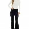 Umgee Black Directional Stripe Corduroy Bell Bottoms