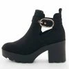 JP ORIGINAL CORP Shoes Black Faux Suede Chunky Heel Platform Booties