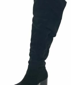 JP ORIGINAL CORP Shoes Black Faux Suede Pointed Toe Slouchy Boots