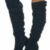 JP ORIGINAL CORP Shoes Black Faux Suede Pointed Toe Slouchy Boots