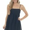 Entro Black Gingham Sleeveless Babydoll Mini Dress Dresses
