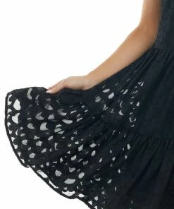 Sweet Lovely Black Jacquard Textured Tiered Dress With Halter Neckline Dresses 25 Sweet Lovely Black Jacquard Textured Tiered Dress With Halter Neckline Dresses