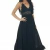 HYFVE Black Lace V Neck Maxi Dress With Ruffle Hem Dresses