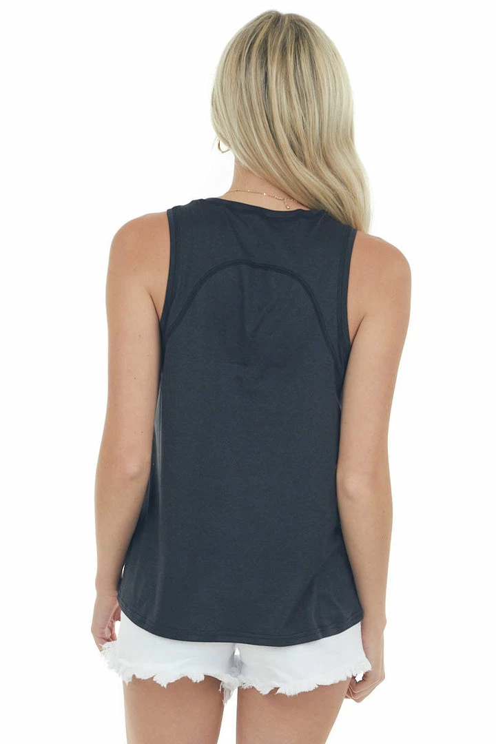 HYFVE Tops Black Melange Soft Sleeveless Knit Top 7 HYFVE Tops Black Melange Soft Sleeveless Knit Top