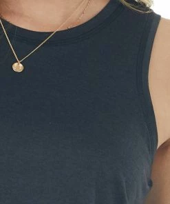 HYFVE Tops Black Melange Soft Sleeveless Knit Top 13 HYFVE Tops Black Melange Soft Sleeveless Knit Top