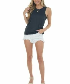 HYFVE Tops Black Melange Soft Sleeveless Knit Top 9 HYFVE Tops Black Melange Soft Sleeveless Knit Top