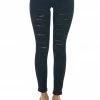 Special A Black Mid Rise Distressed Ladder Cut Out Jeans Bottoms