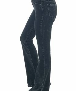 KanCan Black Mineral Wash High Rise Flare Leg Jeans