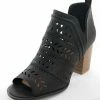 East Lion Corp. Shoes Black Open Toe Chunky Stacked Heel Bootie 2 East Lion Corp. Shoes Black Open Toe Chunky Stacked Heel Bootie