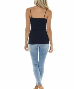 Nikibiki Black Seamless Long Cami Slip Tank Tops