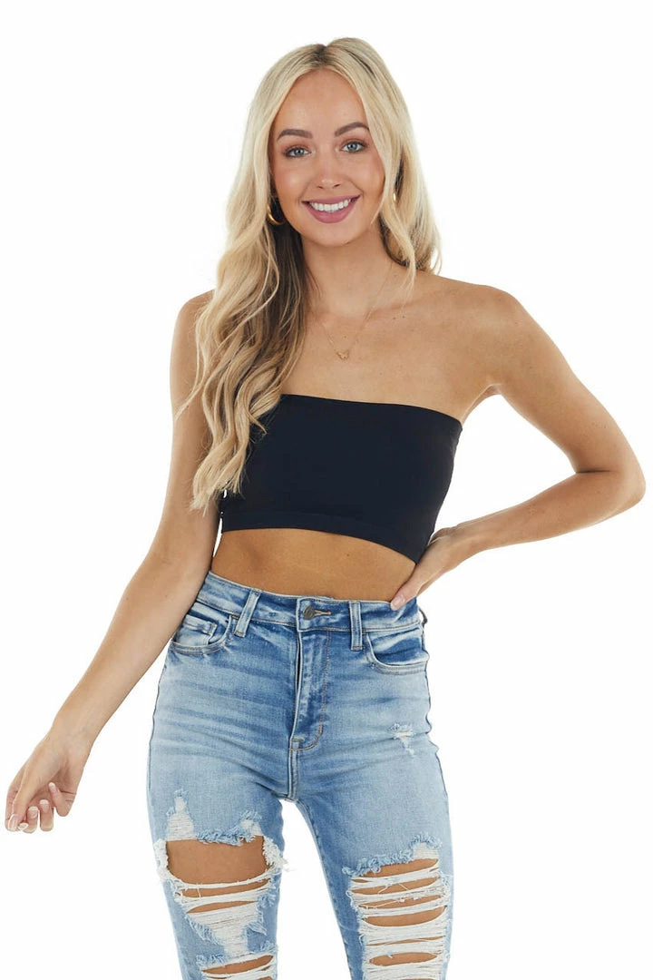 Nikibiki Accessories Black Seamless Stretchy Bandeau Undergarment 3 Nikibiki Accessories Black Seamless Stretchy Bandeau Undergarment