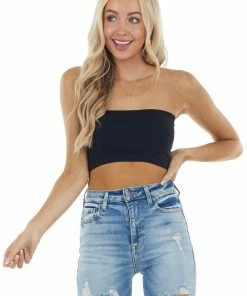 Nikibiki Accessories Black Seamless Stretchy Bandeau Undergarment 10 Nikibiki Accessories Black Seamless Stretchy Bandeau Undergarment