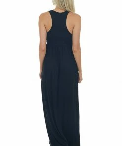 Vanilla Bay Dresses Black Sleeveless Babydoll Knit Maxi Dress