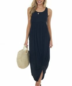 Vanilla Bay Dresses Black Sleeveless Babydoll Knit Maxi Dress