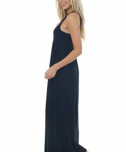 Vanilla Bay Dresses Black Sleeveless Babydoll Knit Maxi Dress