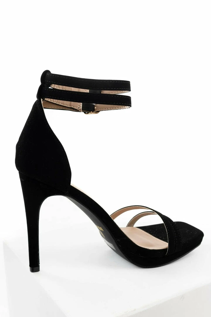CJ Shoes Black Square Toe Platform Stiletto High Heels 5 CJ Shoes Black Square Toe Platform Stiletto High Heels