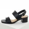 FORTUNE DYNAMIC Shoes Black Square Toe Sling Back Heeled Sandals