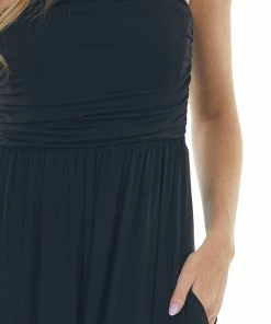 HEIMISH Black Strapless Stretchy Knit Maxi Dress 13 HEIMISH Black Strapless Stretchy Knit Maxi Dress