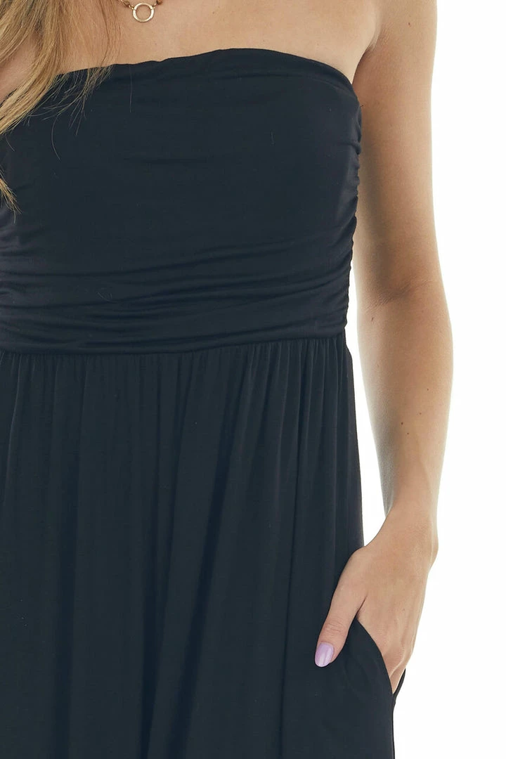 HEIMISH Black Strapless Stretchy Knit Maxi Dress 8 HEIMISH Black Strapless Stretchy Knit Maxi Dress