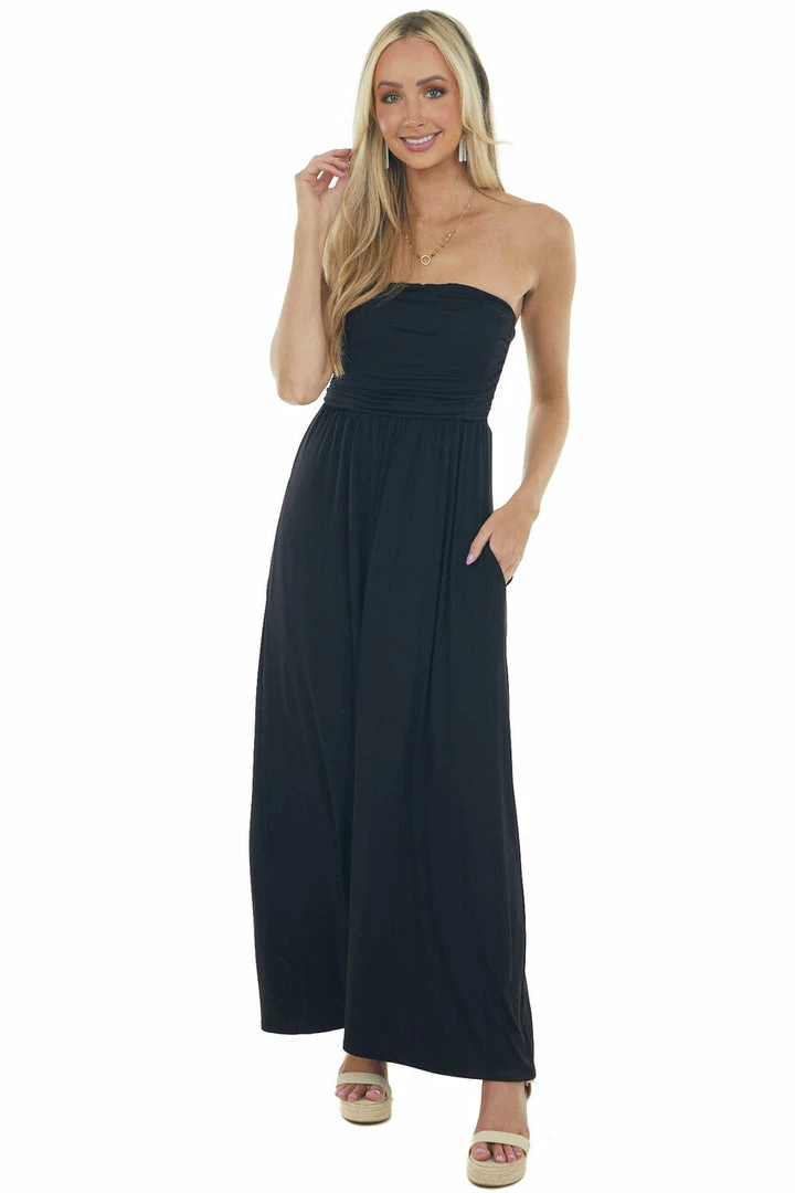 HEIMISH Black Strapless Stretchy Knit Maxi Dress 5 HEIMISH Black Strapless Stretchy Knit Maxi Dress