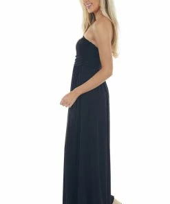 HEIMISH Black Strapless Stretchy Knit Maxi Dress 11 HEIMISH Black Strapless Stretchy Knit Maxi Dress