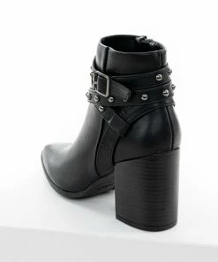 JP ORIGINAL CORP Shoes Black Strappy Studded Pointed Toe Booties 17 JP ORIGINAL CORP Shoes Black Strappy Studded Pointed Toe Booties