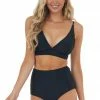 Trend Notes Black Super High Waisted Triangle Bikini