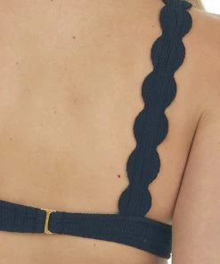 Beach Joy Bikini Black Textured Scalloped High Waisted Bikini Accessories 14 Beach Joy Bikini Black Textured Scalloped High Waisted Bikini Accessories