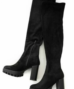 JP ORIGINAL CORP Shoes Black Thigh High Suede High Heel Lug Boots 10 JP ORIGINAL CORP Shoes Black Thigh High Suede High Heel Lug Boots