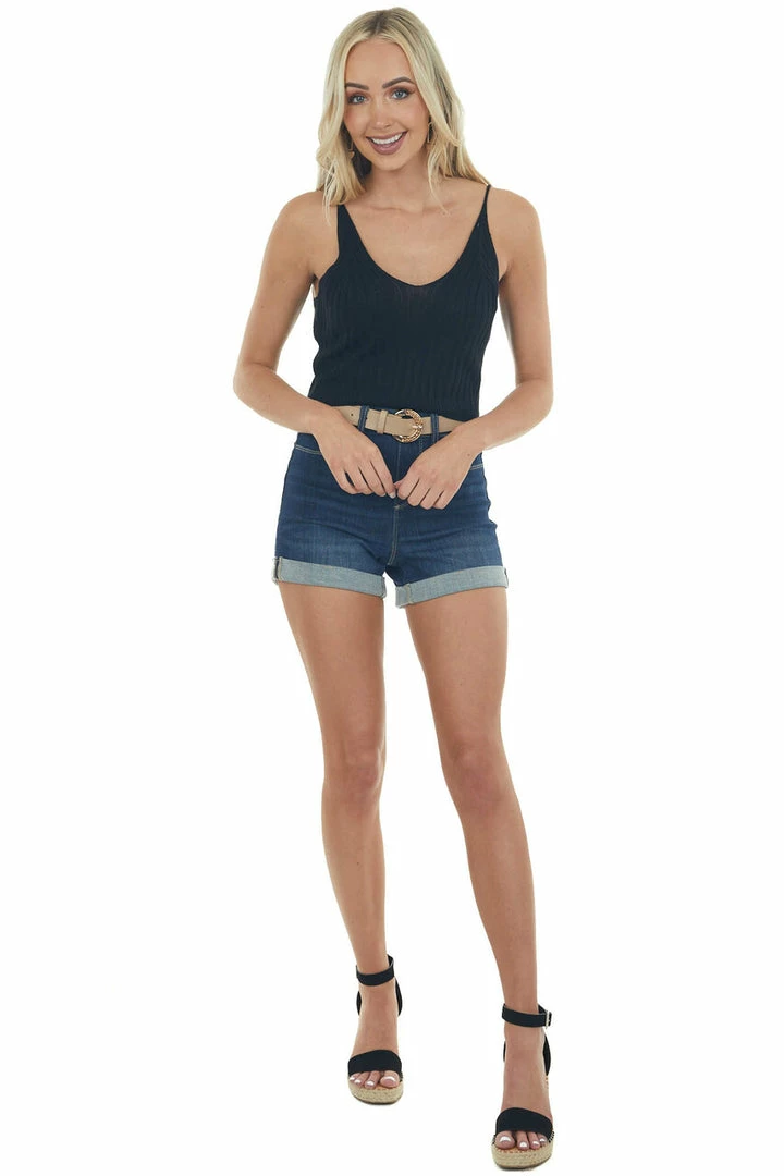 143 Story Black V Neck Ribbed Knit Cropped Tank Top 7 143 Story Black V Neck Ribbed Knit Cropped Tank Top