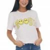 Blume+Co Blush 'Moody' Smiley Face Graphic Knit Tee