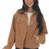 HYFVE Brown Sugar Button Up Corduroy Jacket