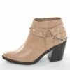 FORTUNE DYNAMIC Shoes Brown Sugar Crocodile Texture Heeled Booties