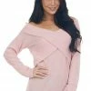 BiBi Bubblegum Criss Cross Brushed Waffle Knit Top 2 BiBi Bubblegum Criss Cross Brushed Waffle Knit Top