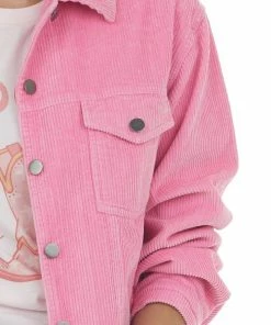 POL Clothing Bubblegum Distressed Button Up Corduroy Jacket Outerwear 15 POL Clothing Bubblegum Distressed Button Up Corduroy Jacket Outerwear