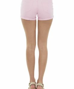Style Melody Bubblegum High Rise Rolled Up Jean Shorts Bottoms