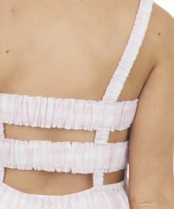 Hailey & Co Bubblegum Pink Gingham Smocked Tiered Top