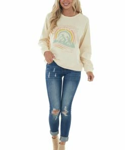 Very J Buttercream 'Mountains Are Calling' Sweatshirt