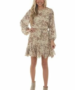 Jodifl Dresses Buttercream Printed Long Sleeve Short Dress 23 Jodifl Dresses Buttercream Printed Long Sleeve Short Dress
