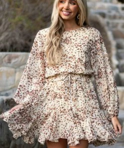 Jodifl Dresses Buttercream Printed Long Sleeve Short Dress 28 Jodifl Dresses Buttercream Printed Long Sleeve Short Dress