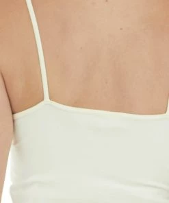 DYNAMIC Buttercream Spaghetti Strap Seamless Knit Cami Tops