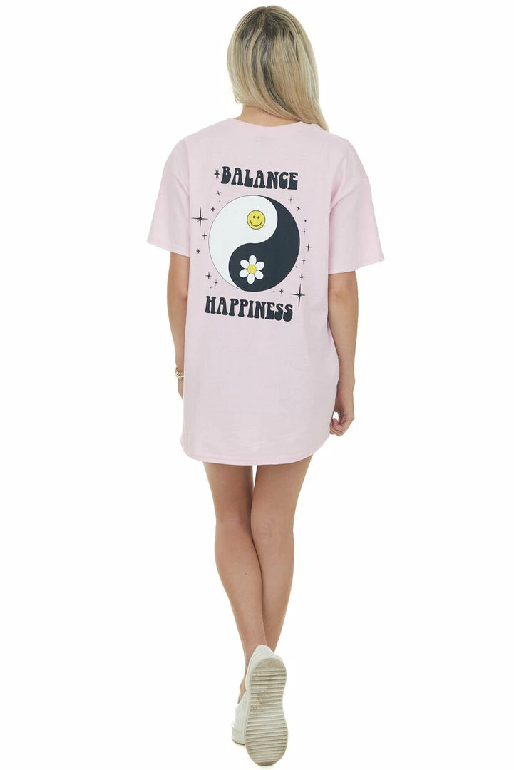 Sweet Claire Carnation 'Balance Happiness' Graphic Tee 9 Sweet Claire Carnation 'Balance Happiness' Graphic Tee