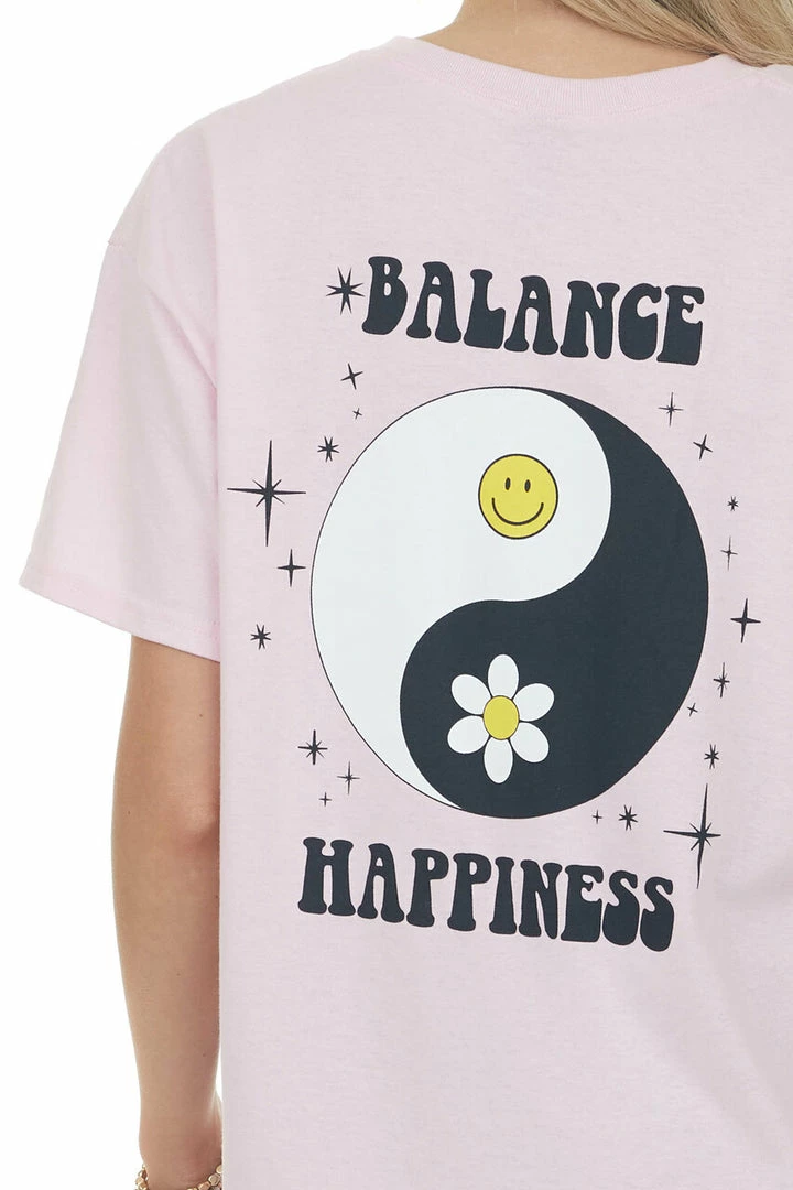 Sweet Claire Carnation 'Balance Happiness' Graphic Tee 10 Sweet Claire Carnation 'Balance Happiness' Graphic Tee