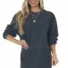 HYFVE Charcoal Brushed Knit Sweatshirt Short Dress Dresses 2 HYFVE Charcoal Brushed Knit Sweatshirt Short Dress Dresses