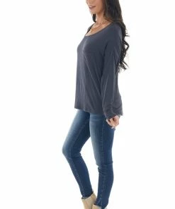 HYFVE Charcoal Drop Shoulder Chest Pocket Top 20 HYFVE Charcoal Drop Shoulder Chest Pocket Top