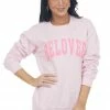 Blume+Co Tops Cherry Blossom 'Beloved' Graphic Sweatshirt 2 Blume+Co Tops Cherry Blossom 'Beloved' Graphic Sweatshirt