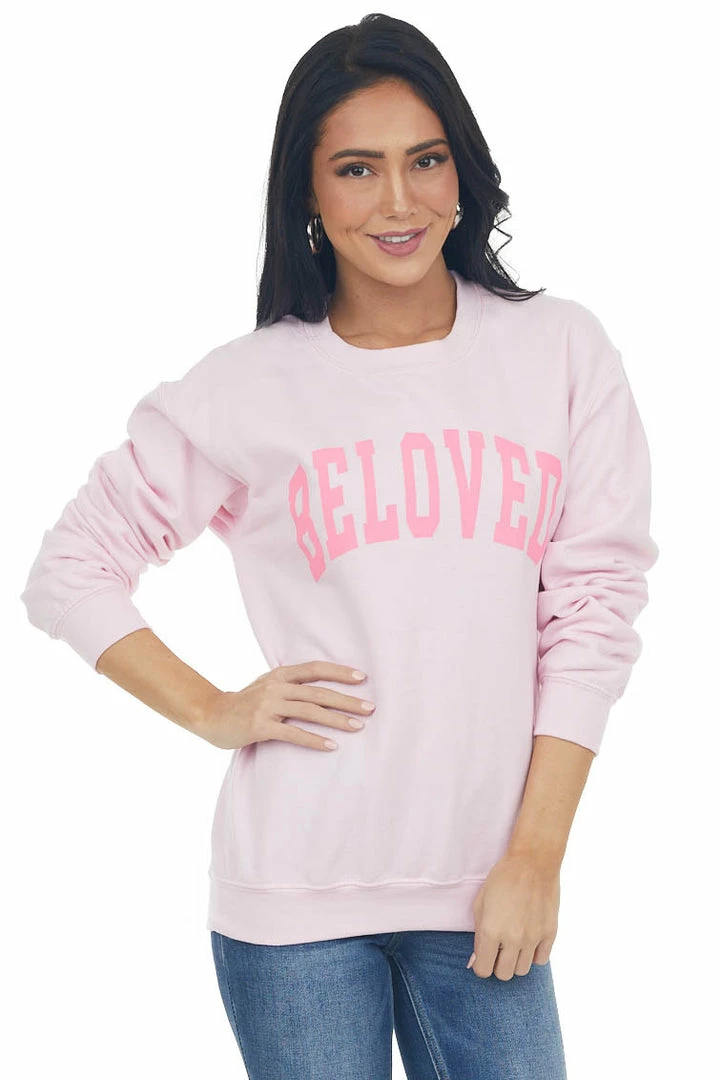 Blume+Co Tops Cherry Blossom 'Beloved' Graphic Sweatshirt 3 Blume+Co Tops Cherry Blossom 'Beloved' Graphic Sweatshirt