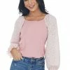 Hailey & Co Cherry Blossom Floral Long Balloon Sleeve Top