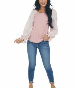 Hailey & Co Cherry Blossom Floral Long Balloon Sleeve Top